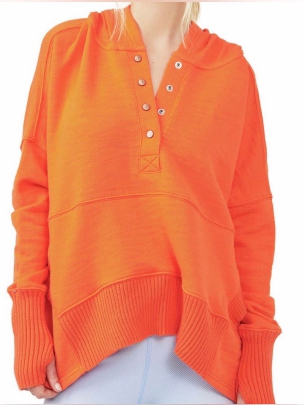 FP Movement Solid Honey Dove Pullover Orange